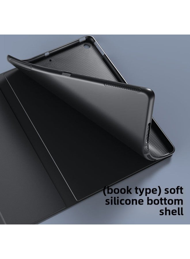 Source IPad Protective Case Printing Material Flat Protective Case Bottom Case Printing Material White Leather-Color:Double-sided Three-fold Pen Slot 】-Applicable Model:Air6-11 Inches - Image 5